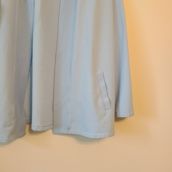 Lands' End | Women's Sky Blue Open Cardigan Sweatshirt (Size XL/18) - Picture 7 of 10